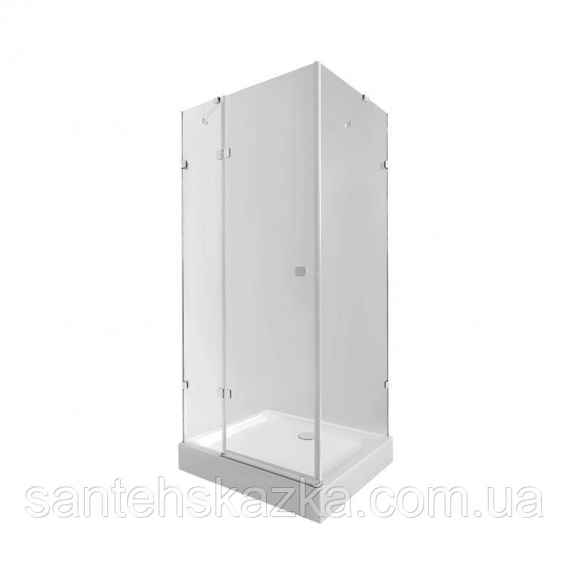 Набір Qtap душова кабіна Capricorn CRM1011SC6 Clear 2020x1000x1000 мм + піддон Tern 301112 100x100x12 см, фото 1