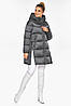 Графітова жіноча практична куртка для зими модель 51120 (КЛАД ТІЛЬКИ 42 (XXS)), фото 3