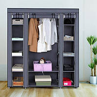 Тканинна шафа Hcx Storage Wardrobe Dark Grey, 15045175 см, 68150