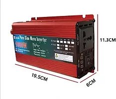 Інвертор 1000W, ЧИСТИЙ СІНУС, перетворювач напруги 12v,