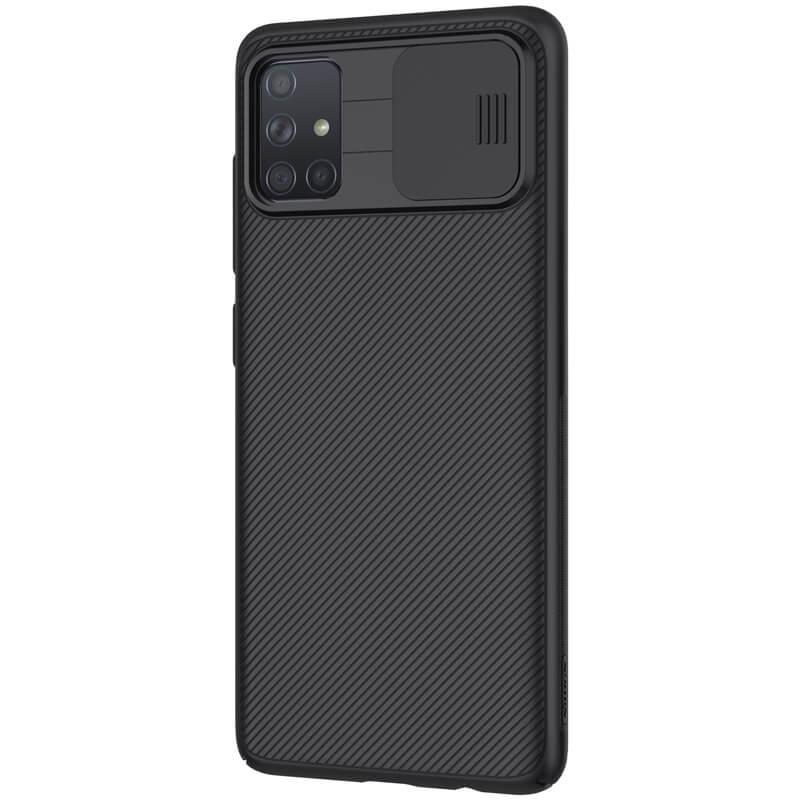 Карбонова накладка Nillkin Camshield (шторка на камеру) для Samsung Galaxy A71 Чорний / Black - фото 4 - id-p1725214928