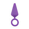 Анальна пробка силіконова фіолетова Candy Plug M Purple 10 см, фото 3