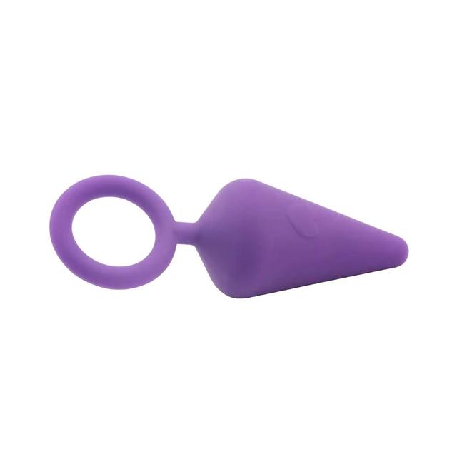 Анальна пробка силіконова фіолетова Candy Plug M Purple 10 см