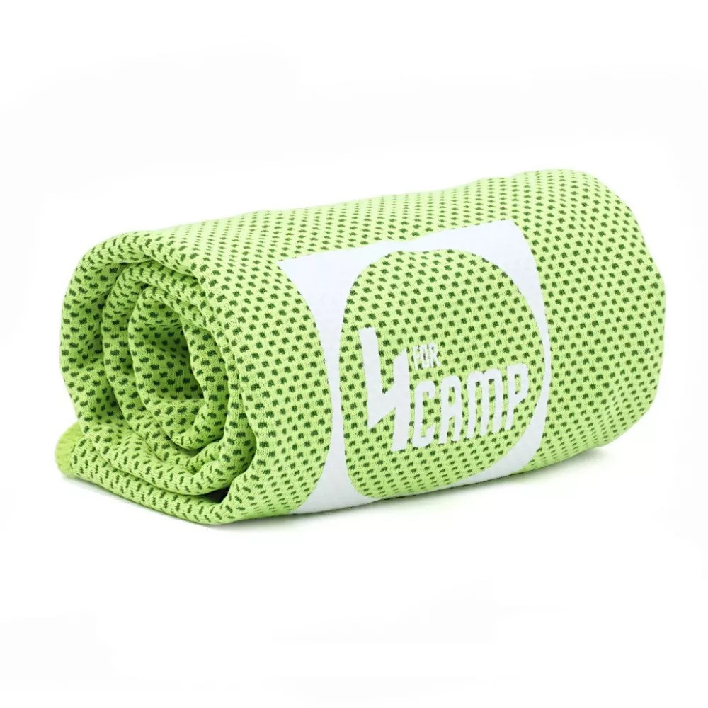 Охолоджувальний рушник для фітнесу та спорту 4CAMP з мікрофібри CT01 зелений 100*30см. - фото 1 - id-p1725226342