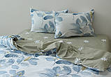 Сатин Євро комплект постільної білизни ТМ TAG натуральна бавовна з компаньйоном S453, фото 3