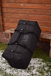 Великий якісний Баул на 130 літрів Сумка туристична Баул човниковий US 130 л чорна