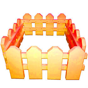 Дерев'яний парканчик під Ялинку 500*250/500 мм (від 5 секцій)