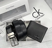 Чоловічий подарунковий набір портмоне і ремінь (439)