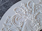 Розетка стельова з гіпсу р-250 Ø 880 мм, класична, декоративна, кругла, ліпнина з гіпсу, фото 3
