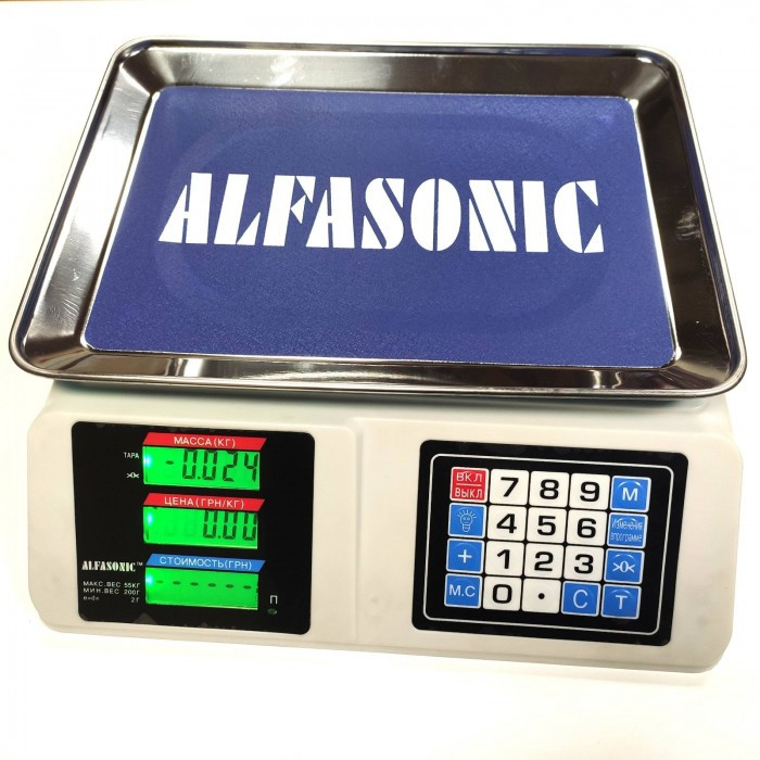Торговые электронные весы Alfasonic AS-A072 (2) до 55 кг - фото 2 - id-p1725247353