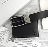 Чоловічий подарунковий набір портмоне і ремінь (461), фото 7