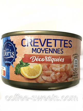 Креветки очищені середні Les Doris Crevettes Moyennes Decortiquees, 200 г, фото 2