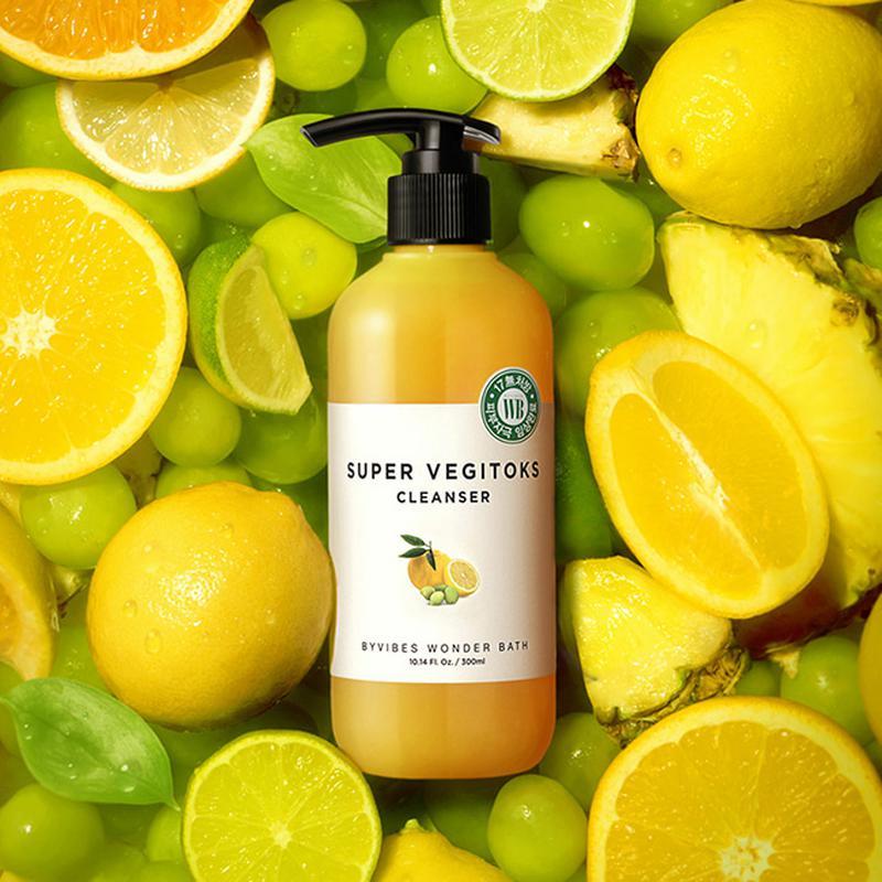 Детокс очищення для проблемної шкіри Chosungah By Vibes Wonder Bath Super Vegitoks Cleanser Yellow 300 ml