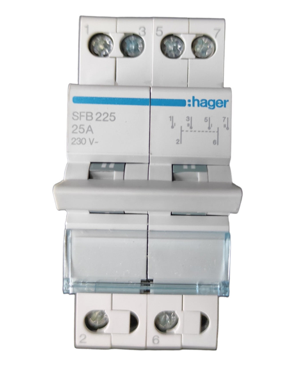 Автомат HAGER P2 для генератора 3-х позиційний 1-0-2 25A