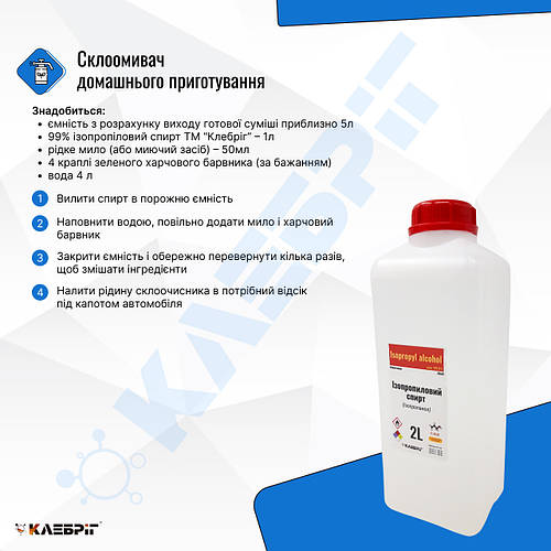 Ізопропіловий спирт 2л Німеччина, ціна 229 грн — Prom.ua (ID#1725258603)