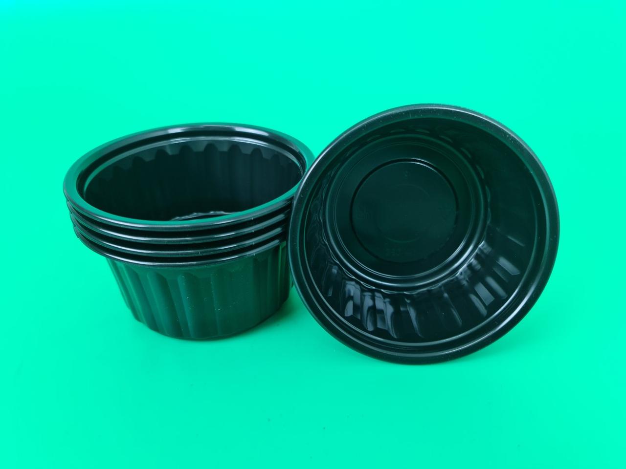 Супник чорний ребристий D-115 (350 г) Андрекс (50 шт.), фото 1