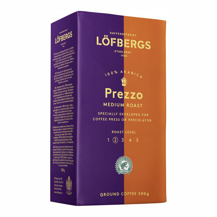 Кава мелена Lofbergs Prezzo Medium Roast, 500 грам - фото 1 - id-p1725265491