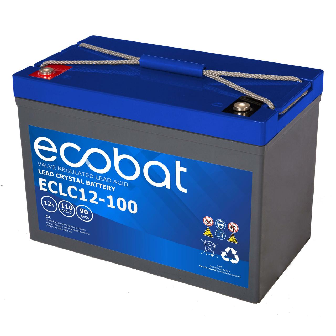 Акумулятор AGM 110 Аг 12 В, Ecobat ECLC12-100, фото 1