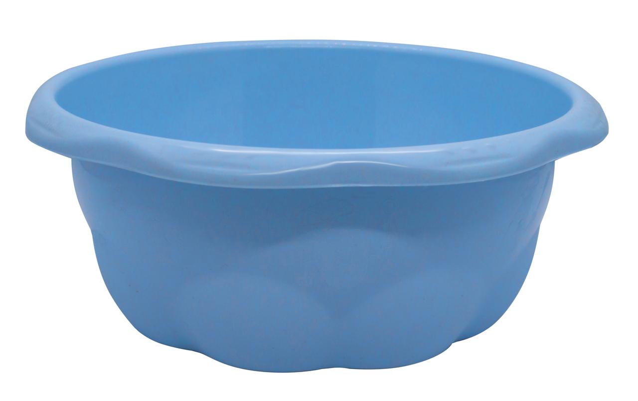 Миска пластикова 1,6 літра Господарка блакитна Ø 21 см h=8 см (ПолімерАгро)