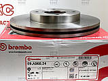 Brembo 09.A968.24 Гальмівний диск передній Ford Fiesta VI 1.0-1.6, фото 2