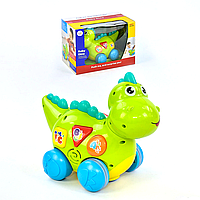 Музична іграшка Динозаврик "Huile Toys" (їздить, розмовляє англійською мовою, програє мелодії) 6105