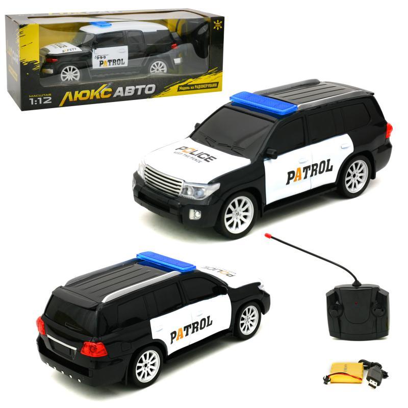 Джип поліцейський на радіо керуванні, розмір іграшки 31см, гумові колеса, світлові ефекти