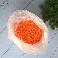 Флок пудра велика. Колір оранжевий. р-н 1 мм. 100 гр.