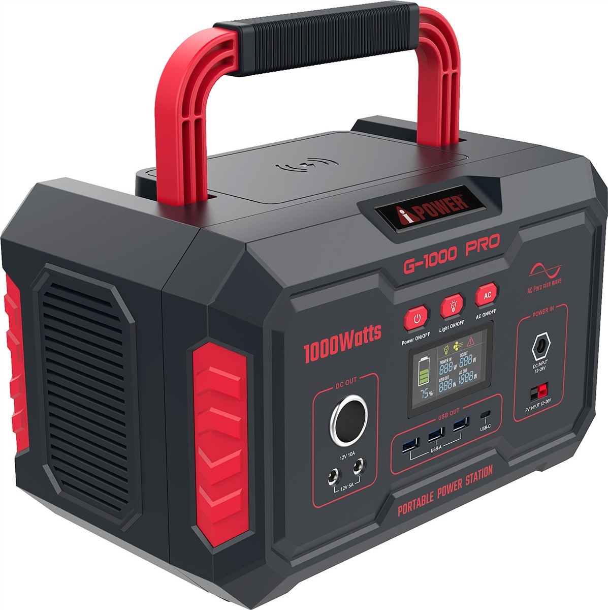 Портативна зарядна станція Haussmann G-1000 Pro павербанк станція живлення