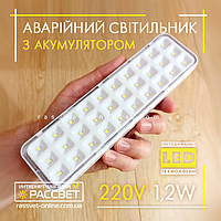 Аккумуляторный LED светильник TNSy YJ01 30LED 1,2W 6500K 50-100Lm (аварийный) светодиодный