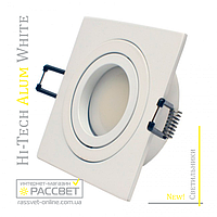 Алюминиевый светильник Hi-Tech ALUM-1702 DDL17431 (Feron DL6220) White (поворотный встраиваемый) квадрат белый