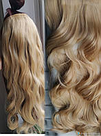 Волосы на клипсах песочный блонд волнистые