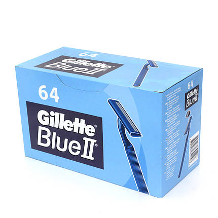 Станки для гоління одноразові Gillette Blue II 64 шт./пач., фото 1