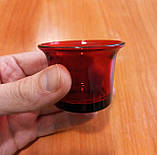 Лампада червона скляна фарбована маленька, фото 2