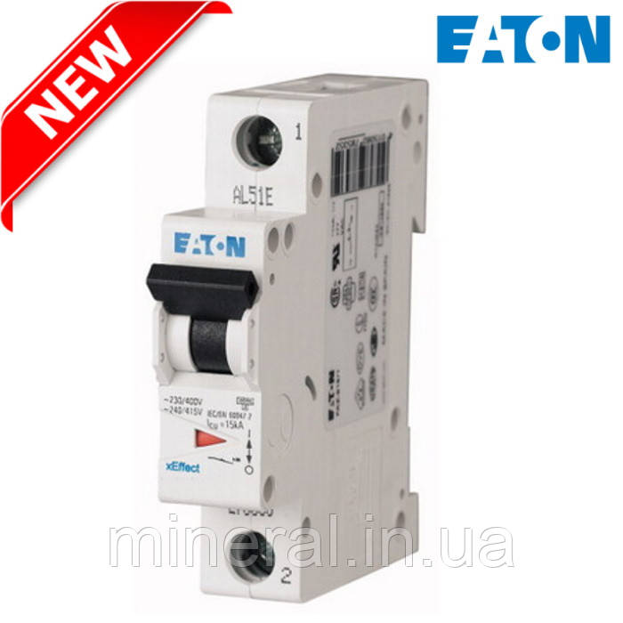 Автоматичний вимикач 1P, PL6-C4-1 / Модульний автоматичний вимикач / На DIN- рейку / Eaton (Moeller)