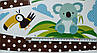 Декоративні наклейки для дитячого садка, в дитячу на шафу "Пальми і звірі в Африці" 106см*118см (лист60*90см), фото 2