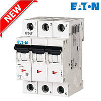 Автоматичний вимикач 3P, PL6-C4-3 / Модульный автоматический выключатель / На DIN-рейку / Eaton (Moeller)