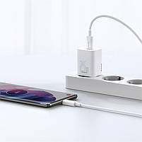 Мережевий зарядний пристрій Baseus Super Silicone PD Charger 25W (1Type-C) + Cable Type-C to Type-C 3A (1m), фото 5