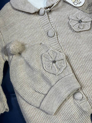 Комбінезон вязаний на овчині (9-12м.) (YOLA.BABY.SHOP), фото 3