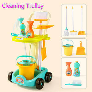 Набір для збирання (совок, цебро, віник, швабра, в коробці) 5983 В