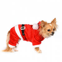 Новогодний костюм для собак Pet Style "Дед Мороз" Красный
