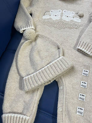 Комбінезон вязаний на овчині (6-9м.) (YOLA.BABY.SHOP), фото 3