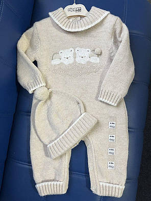 Комбінезон вязаний на овчині (6-9м.) (YOLA.BABY.SHOP), фото 1