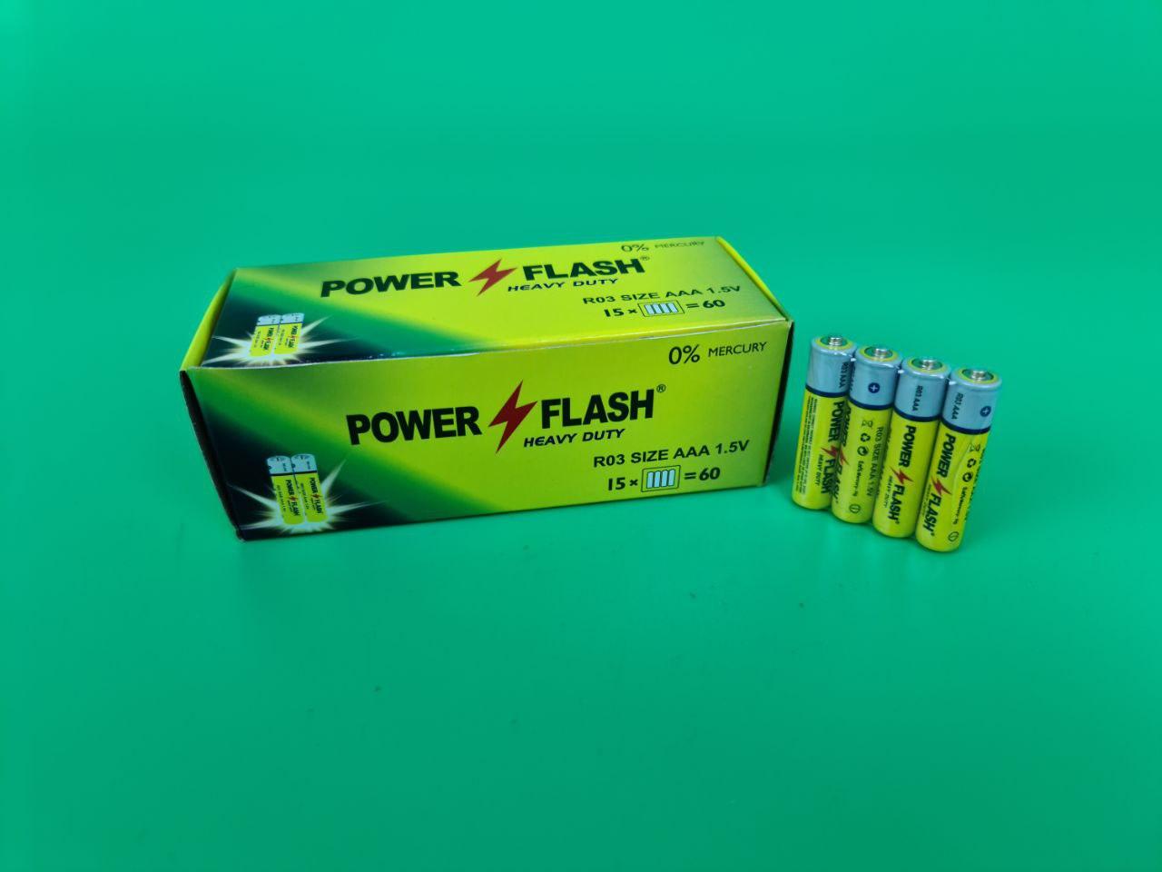 Елемент живлення Батарейка POWER FLASH (ААА R3) сольові (Б-4) (4 шт), фото 1