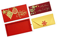 Gift box Christmas shine красный Поздравительные открытки на Новый год коллегам бизнес партнерам