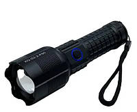 Светодиодный ручной фонарь XQ-S2-2-P90, 1x26650/AAA, индикация заряда, zoom, ЗУ microUSB, Box