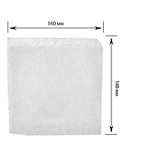 Паперовий куток білий жиростійкий 140х140 мм (упаковка 500 шт)