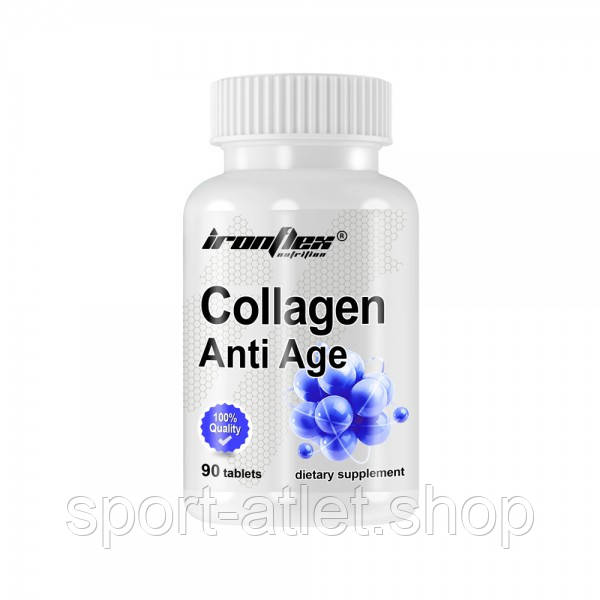 Препарат для суглобів і зв'язок IronFlex Collagen Anti Age, 90 таблеток