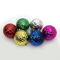 Набір ялинкових кульок DSCN0572-6 Соти, D6 см, 6 штук