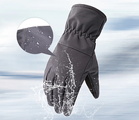 Водонепроницаемые зимние перчатки Soft shell на флисе