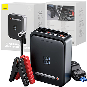 Автономне пускове пристрої + компресор Baseus Super Energy 2-in-1 Jump Starter Power Bank 8000mAh